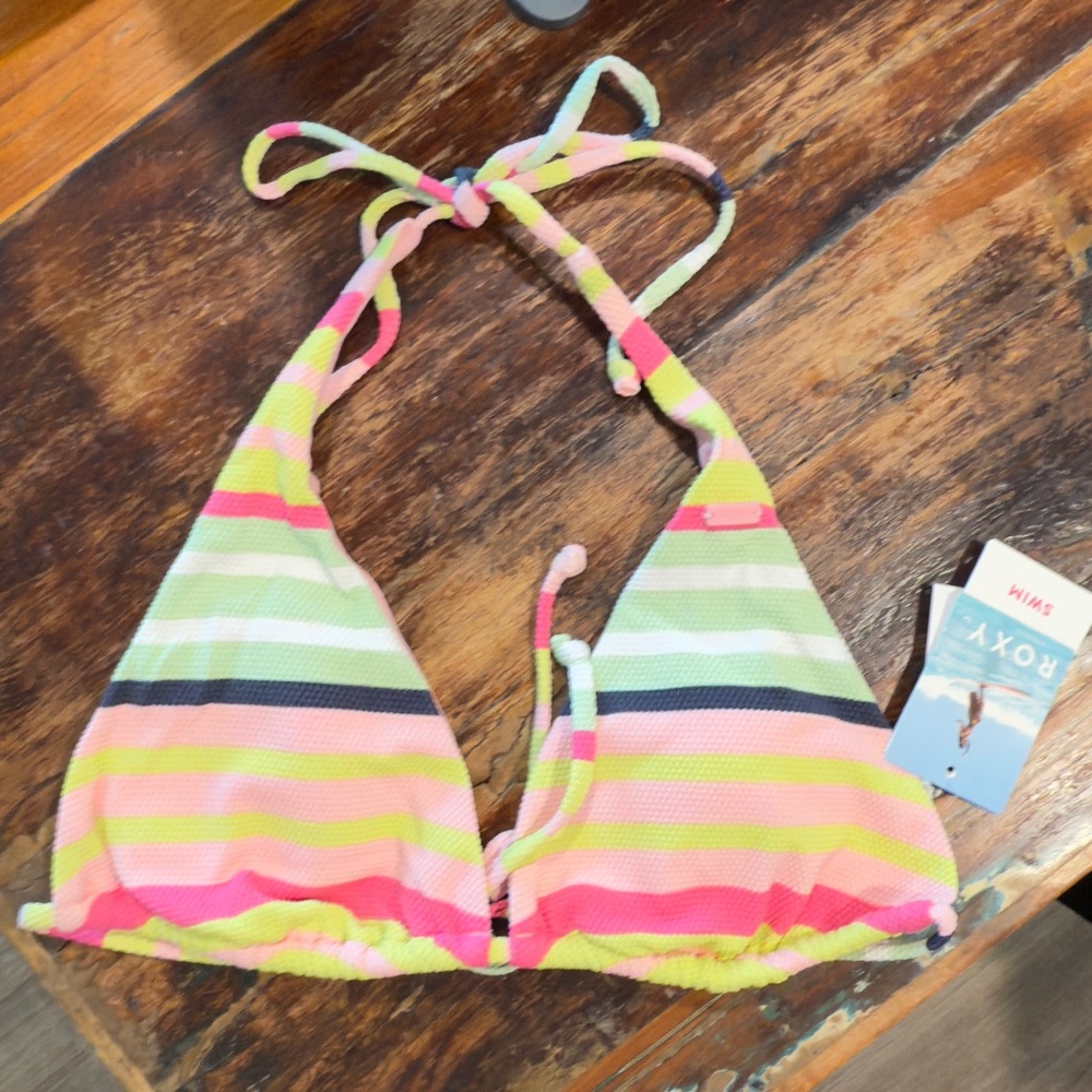 Roxy Stripe Soul Tiki Top Bikini
